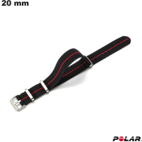 Armbanduhr Schwarz kaufen 20 mm Polarstoff