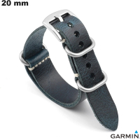 Verkauf Smartwatch-Armband 20 mm Blau Garmin Echtes Leder