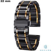 Armband 22 mm Schwarz Keramik Haylou (R8, GST Lite) günstig
