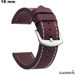 Synthetisch Leren Armband Garmin 18mm Bruin horloge