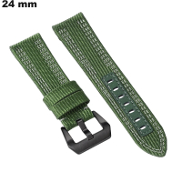 Armband Gewebe 24 mm Grün für Uhr: Einfache Montage