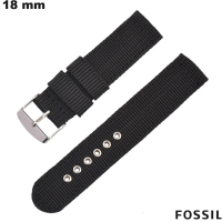 Armband Fossil Commando Schwarz 18mm für günstige Smartwatch