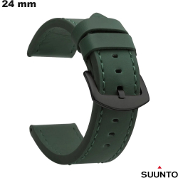 Pulseira de relógio de couro sintético Suunto 24mm de reposição Verde