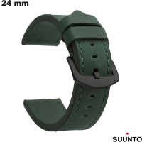 Venta de Pulsera de Faux Cuero para Reloj Suunto de 24mm Reemplazo Verde