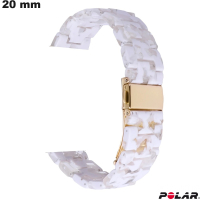 Armbanduhr aus Harz 20 mm Polar in hochwertigem Weiß