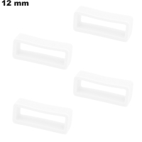 4 Passants Blanc 12 mm de bracelet  Caoutchouc : Envoi Rapide