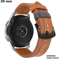 Bracelet Samsung Cuir véritable Marron 20 mm