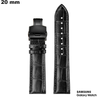 Bracelet Noir Premium Samsung pour montre 20mm : Qualité Premium