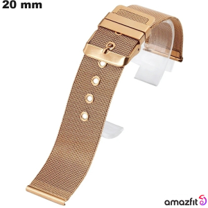 Armband Luxus Rosé Gold Edelstahl Amazfit (GTS 2, Bip U Pro) von hoher Qualität