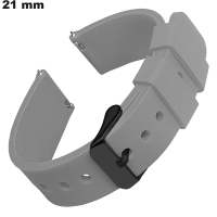 Armband Uhr 21mm Gummi Grau ● Bester Preis