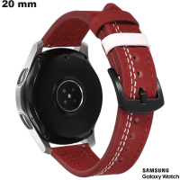 Rotes Armband Samsung Uhr 20mm Echtes Leder günstig