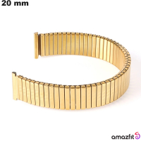 Verkauf von 20mm Metallarmbändern aus dehnbarer, goldener Amazfit
