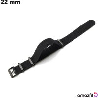 Armband für Uhr Schwarz Nylon 22mm Amazfit / Kostenloser Versand ab 20€