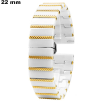 Armband Keramik 22 mm Uhr Weiß / Kostenloser Versand