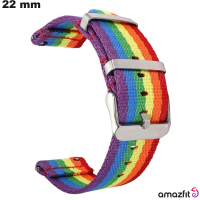 Verkauf von Multicolor 22 mm Nylon Smartwatch-Armband Amazfit