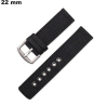 Armband Schwarz 22 mm Uhr Stoff \ Einfache Montage