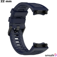 Armband Silikon Smartwatch 22 mm Blau Amazfit / Qualitäts-Premium