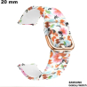 Bracelet montre connectée Samsung Blanc 20mm Silicone pas cher