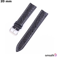 Vendita Bracciale in Vera Pelle 20 mm per Orologio Amazfit Nero