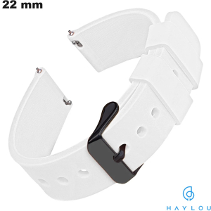 Bracciale 22 mm Bianco Caucciu Haylou ipoallergenico economico