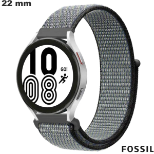 Bracelet Fossil Gris de montre 22mm Tissu