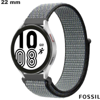 Bracelet Fossil Gris de montre 22mm Tissu