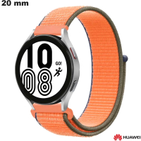Bracelete de relógio Laranja Nylon Anti-Risco Huawei 20mm barato