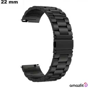 Bracelet Amazfit 22 mm de montre intelligente Noir Titane pas cher