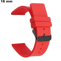 Bracelet 18 mm montre Rouge Course à pied Caoutchouc pas cher