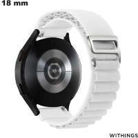 Bracelet 18mm Blanc pour montre Tissu Withings ● Meilleur Prix