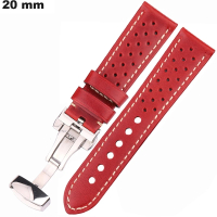 Armband 20mm Uhr Rot Racing Echtes Leder günstig