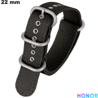 Venta de pulsera Honor Zulu robusta negra de 22 mm para reloj inteligente