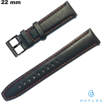 Armbanduhr Haylou Schwarz Echtes Leder 22 mm kaufen