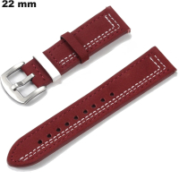 Armband Echtes Leder Rot Uhr 22mm / Schnelle Lieferung