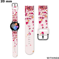 Bracelet u 20mm Amour Silicone Rose Withings smartwatch pas cher