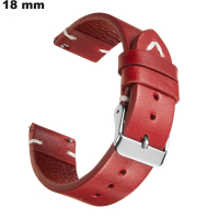 Armband 18mm Rot Echtes Leder für antike Uhr kaufen