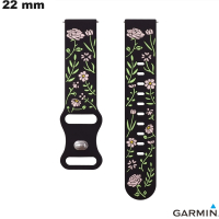 Armband Gummi Schwarz 22mm günstige Garmin Smartwatch