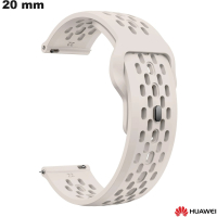 Günstiges 20mm Weißes Huawei Silikon Smartwatch-Armband