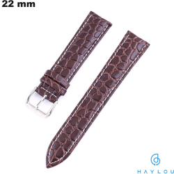 Bracelet de smartwatch Haylou Marron Cuir véritable 22mm
