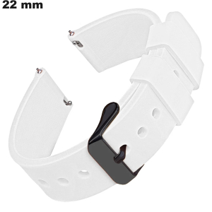Vente Bracelet 22mm Silicone montre Blanc hypoallergénique