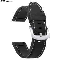 Armband Silikon Schwarz 22 mm für Uhr - Einfache Montage