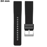 Armband Caoutchouc 24 mm Sport Schwarz Uhr / Schneller Versand