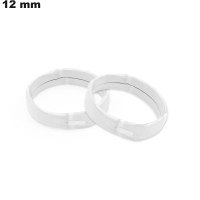 2 Loops  Blanc 12mm de montre Cuir véritable / Frais de Port 3,99€
