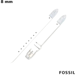 Bracelet Blanc Cuir véritable Fossil pour montre 8mm