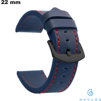 Armband Blau Haylou für Uhr 22mm PU-Leder: Versand für 3,99€