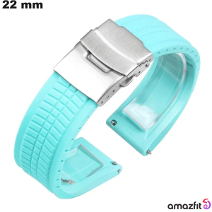 Armband 22 mm Silikon Smartwatch Amazfit Blau von hoher Qualität Armband 22 mm Silikon Smartwatch Amazfit Blau von hoher Qualität