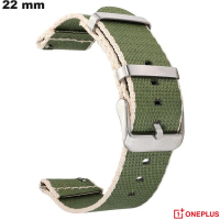 Armband aus grünem Stoff für OnePlus Smartwatch 22mm von hoher Qualität