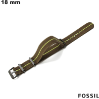 Bracelet Vert Tissu de montre intelligente 18mm Fossil pas cher