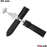 Bracciale Polar Noir Stile croco Cuoio vero 22 mm di qualità