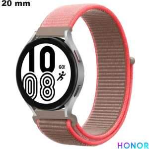 Armband 20mm Rose Nylon Honor Velcro Uhr \ Port Kostenlos ab 20€